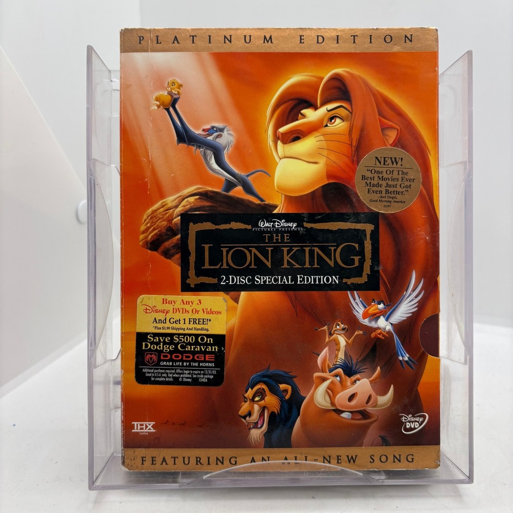 Disney The Lion King DVD 2-Disc Special Platinum Edition 30387 Animated Movie